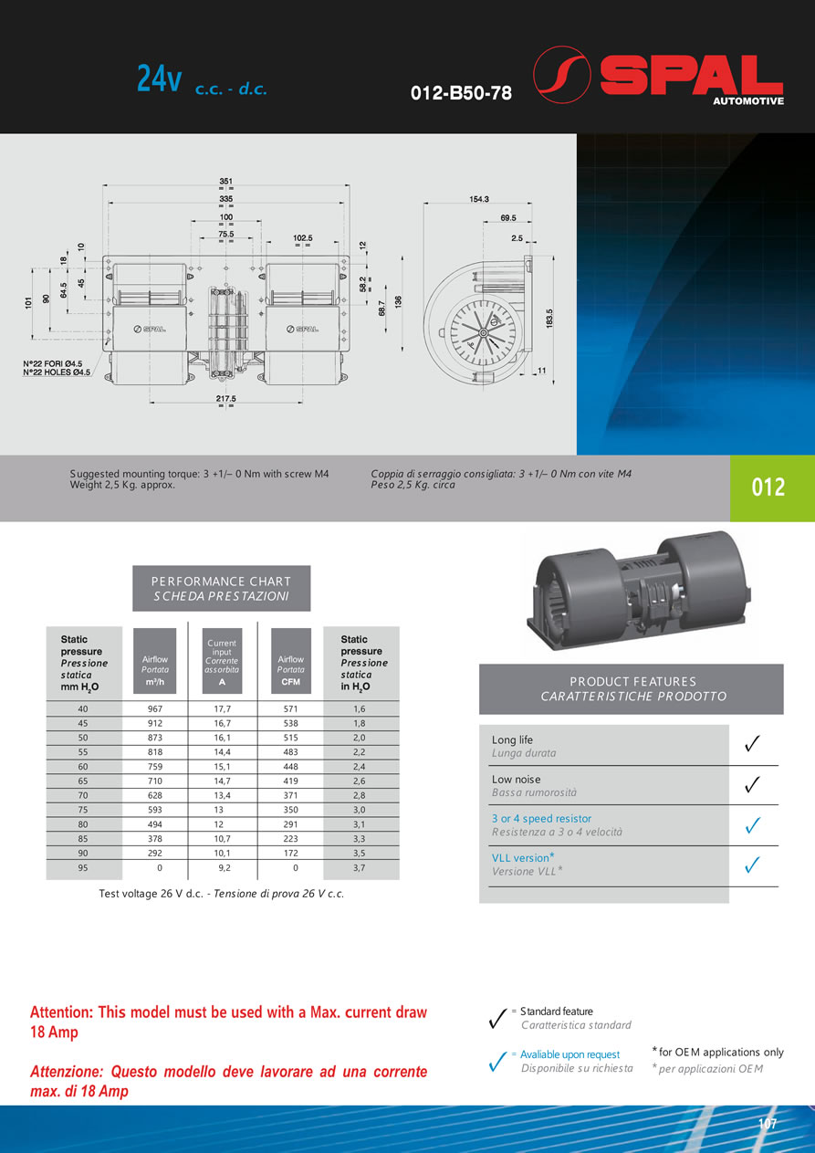 Centrifugal Blowers 12v - 24v DC - BL04-107