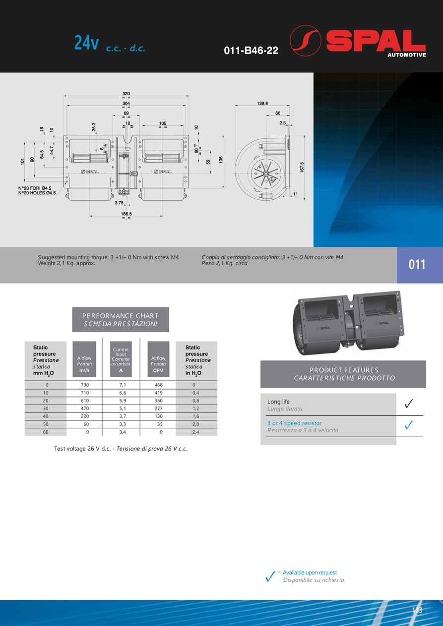 Centrifugal Blowers 12v - 24v DC - BL04-133