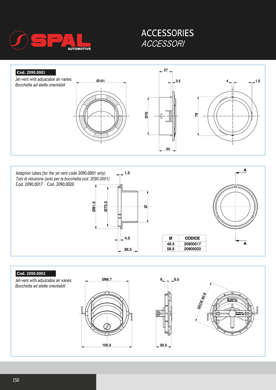 Centrifugal Blowers 12v - 24v DC - Acc-150