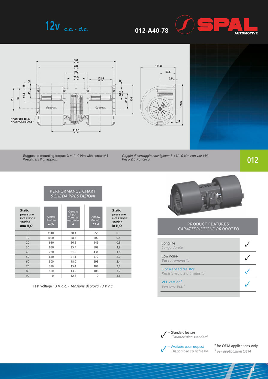 Centrifugal Blowers 12v - 24v DC - BL02-41