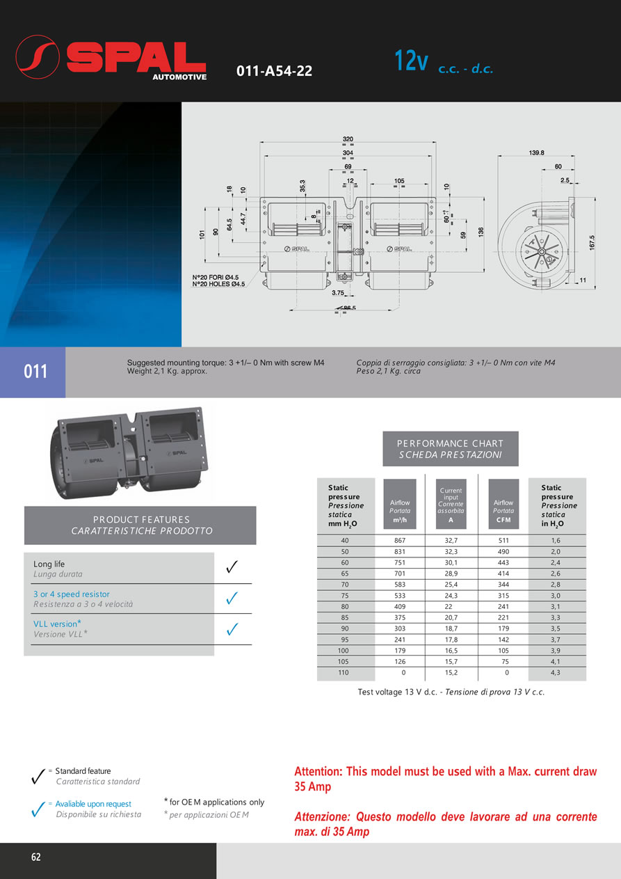 Centrifugal Blowers 12v - 24v DC - BL02-62