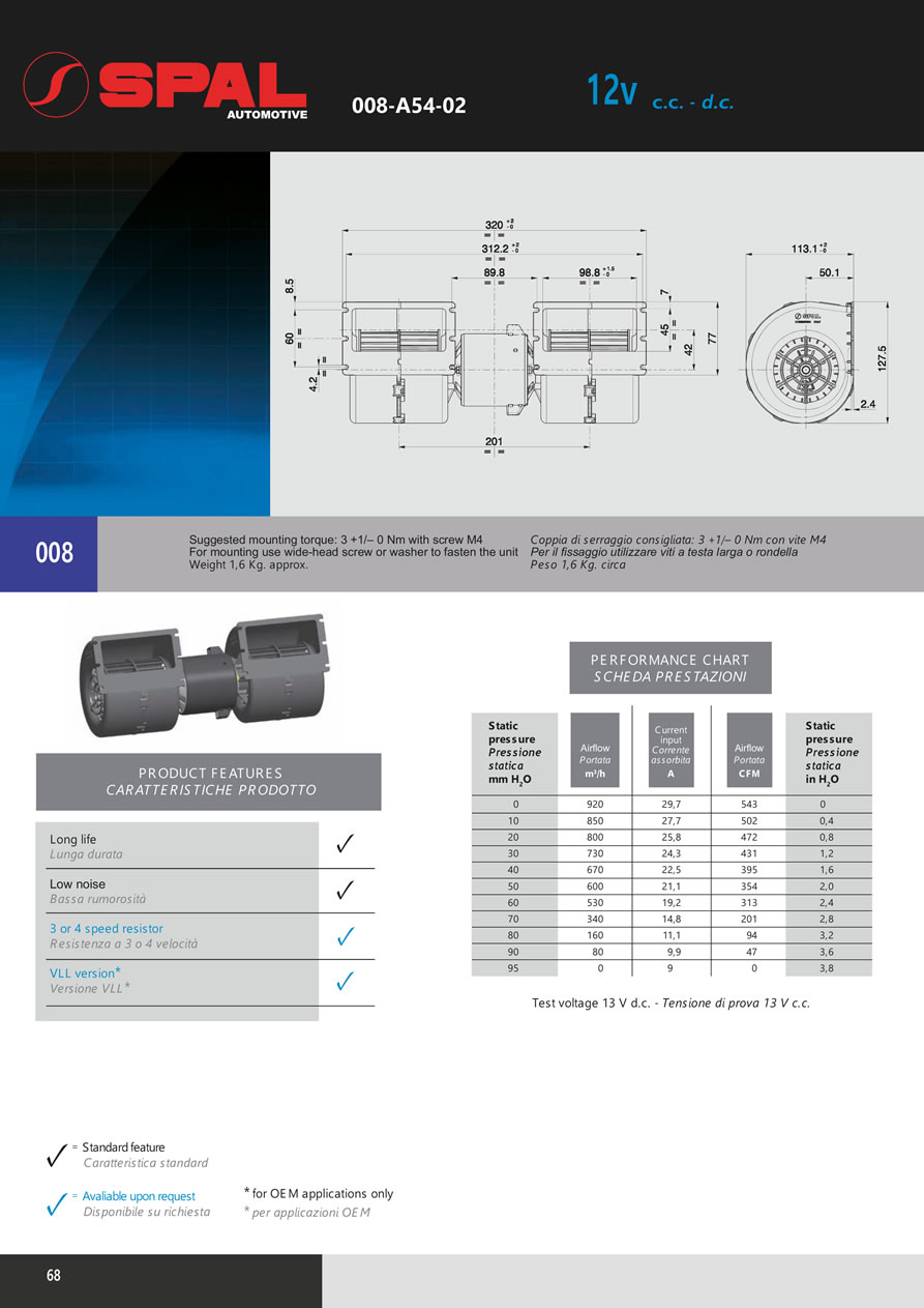 Centrifugal Blowers 12v - 24v DC - BL02-68