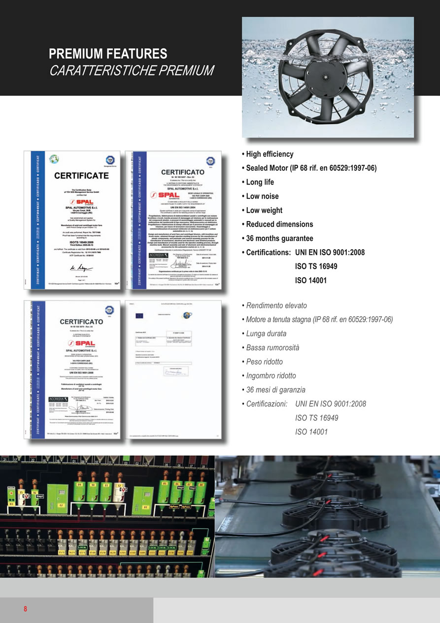 SPAL Axial Fans 12v - 24v DC - I-8
