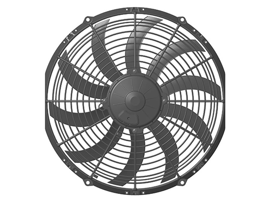 SPAL 13" (330mm) Cooling Fan VA13-AP70/LL-63A 12V BT KS (12v / 1718 cfm / Pulling)