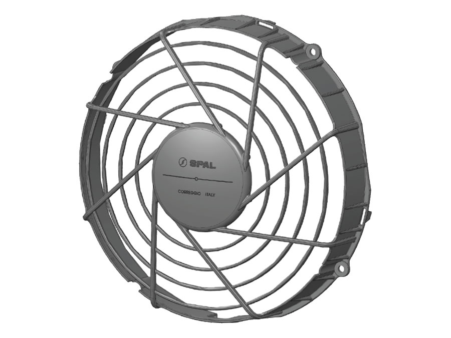 Protective Grill for VA89A - VA113 Fans with label