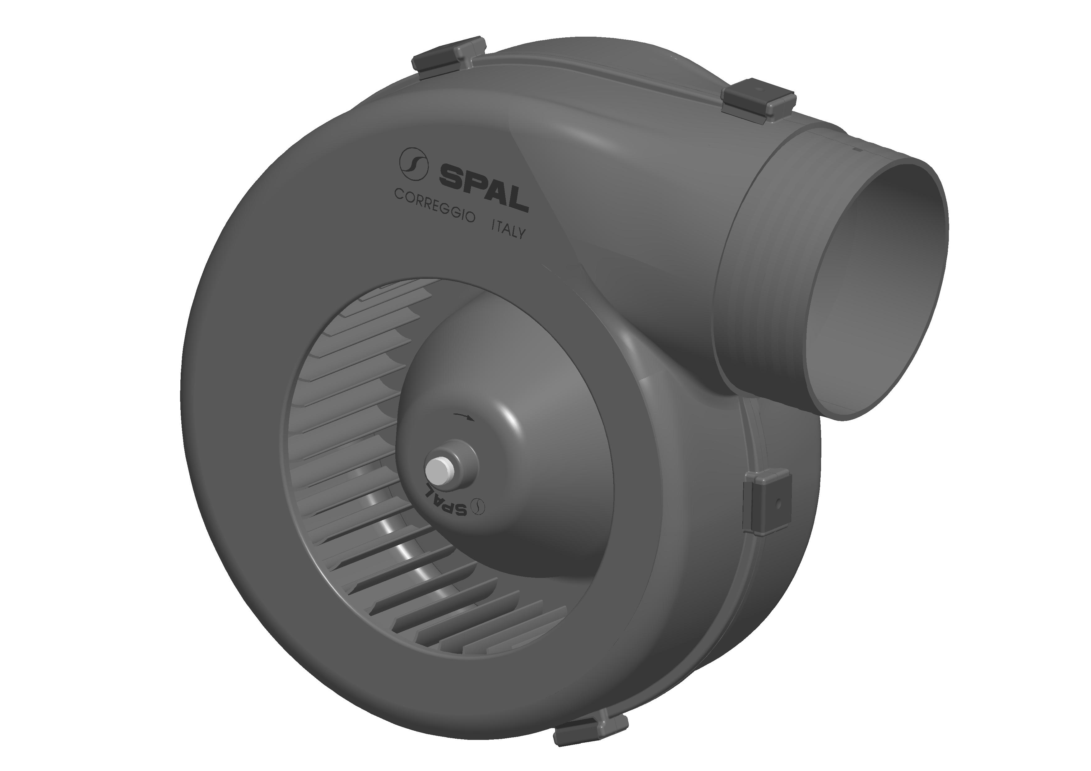 SPAL 348 cfm Single Blower 001-A39-49D 12V RPA3VCB (12v / 3 Speeds)