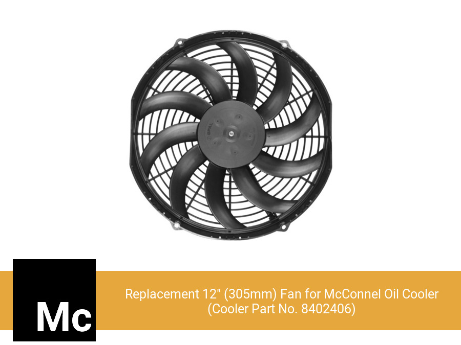 Replacement 12" (305mm) Fan for McConnel Oil Cooler (Fan:8402386 in Cooler Part No. 8402406)