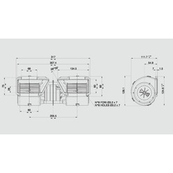 SPAL 360 cfm Double Blower 005-A45-02 (12v / 3 speeds with AMP Connector) - view 10