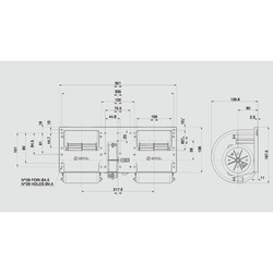 SPAL 690 cfm Double Blower 006-A39-22 (12v) (Single Speed) - view 4