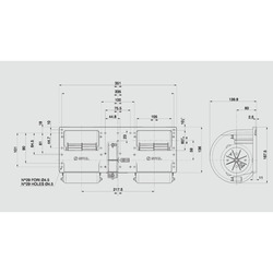 SPAL 608 cfm Double Blower 006-A45-22 (12v) (Single Speed) - view 6