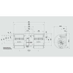 SPAL 537 cfm Double Blower 006-A46-22 (12v) (Single Speed) - view 4