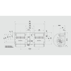 SPAL 708 cfm Double Blower 006-B39-22 (24v) (Single Speed) - view 9