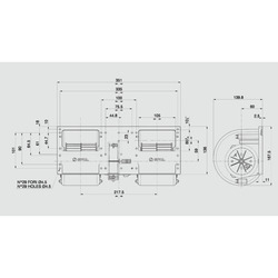 SPAL 649 cfm Double Blower 006-B40-22 (24v) (Single Speed) - view 7