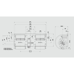 SPAL 684 cfm Double Blower 006-B45-22 (24v / 3 speeds) - view 9