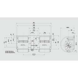 SPAL 708 cfm Double Blower 006-B50-22 (24v) (Single Speed) - view 3