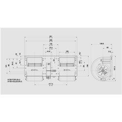 SPAL 603 cfm 24v Double Blower 006-B54/I-22 24V RA(1)4V CV (24v  4 Speeds) - view 7