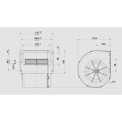 SPAL 454 cfm Single Blower 007-A42-32D (12v) (Single Speed) - view 8
