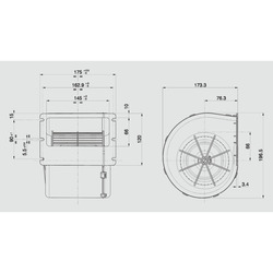 SPAL 490 cfm Single Blower 007-B42-32D (24v / 3 speeds with AMP Connector) - view 7