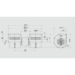 SPAL 354 cfm Double Blower 008-A46-02 (12v) (Single Speed) - view 5