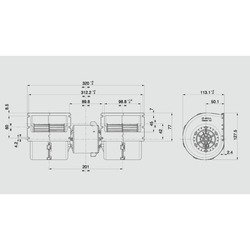 SPAL 543 cfm Double Blower 008-A54-02 (12v / 4 speeds) - view 10