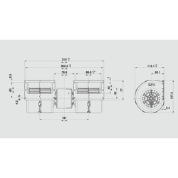 SPAL 443 cfm Double Blower 008-B45-02 (24v / 3 speeds) - view 8