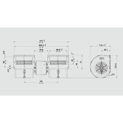 SPAL 366 cfm Double Blower 008-B46-02 (24v) (Single Speed) - view 8