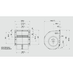 SPAL 301 cfm Single Blower 010-A70-74D (12v / 3 speeds) - view 8