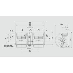 SPAL 531 cfm Double Blower 011-A40-22 (12v) (Single Speed) - view 4