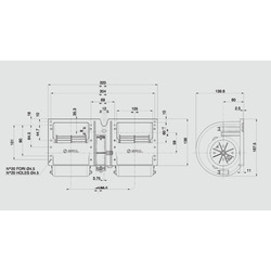 SPAL 511 cfm Double Blower 011-A54/2C/I-22 (12v / 3 speeds) - view 8