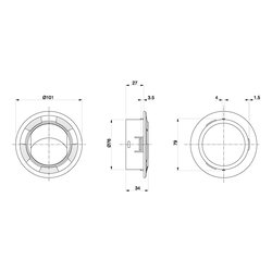 Adjustable Jet Vent 76mm dia - view 2
