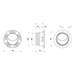 Adjustable Jet Vent 76mm dia, 52mm Depth - view 2