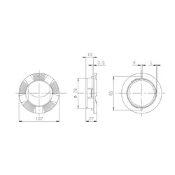 Adjustable Jet Vent 76mm dia, 27mm Depth - view 2
