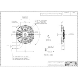 SPAL 10" (255mm)  Cooling Fan VA11-BP8/C-29S (24v / 682 cfm / Pushing) - view 2