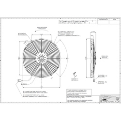 SPAL 14" (350mm)  Cooling Fan VA08-AP10/C-23S (12v / 956 cfm / Pushing) - view 3