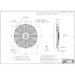 SPAL 14" (350mm)  Cooling Fan VA08-AP10/C-23A (12v / 956 cfm / Pulling) - view 3