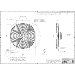 SPAL 16" (407mm)  Cooling Fan VA18-AP71/LL-59A (12v / 2185 cfm / Pulling) - view 3