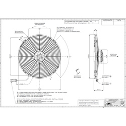 SPAL 16" (407mm)  Cooling Fan VA18-BP71/LL-59A (24v / 2289 cfm / Pulling) - view 3