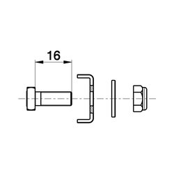Mounting Bolt 16mm - view 2