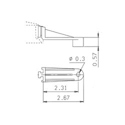 Mounting Bracket 58.6mm Recessed - view 2