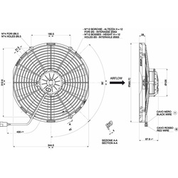SPAL 13" (330mm) Cooling Fan VA13-AP70/LL-35A 12V (12v / 1387 cfm / Pulling) - view 2