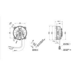 SPAL 4" (96mm) Cooling Fan VA32-A101-62A 12V AMP S1.5 (12v / 148 cfm / Pulling) - view 2