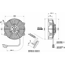 SPAL 5.5" (140mm) Cooling Fan VA39-B100-45A 24V AMP S1.5 (24v / 295 cfm / Pulling) - view 2