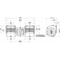 SPAL 437 cfm 24v Double Blower 002-B45-02 24V (24v) - view 2