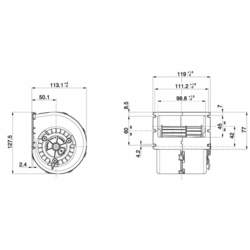 SPAL 153 cfm Single Blower 008-A100-93D 12V GR BT (12v / 3 Speeds) - view 2