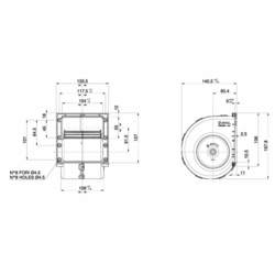 SPAL 301 cfm Single Blower 010-A70-74D 12V CB (12v) - view 2
