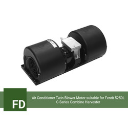 Air Conditioner Twin Blower Motor suitable for Fendt 5250L C-Series Combine Harvester (Single Speed) - view 2