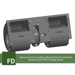 Replacement Air Conditioner Blower Motor for Fendt Part Number LA322794912 (Single Speed) - view 1