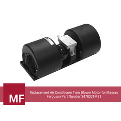 Replacement Air Conditioner Twin Blower Motor for Massey Ferguson Part Number 3478331M91 - view 3