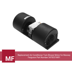 Replacement Air Conditioner Twin Blower Motor for Massey Ferguson Part Number 3478331M91 - view 5