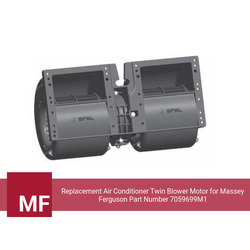 Replacement Air Conditioner Twin Blower Motor for Massey Ferguson Part Number 7059699M1 (Single Speed) - view 1